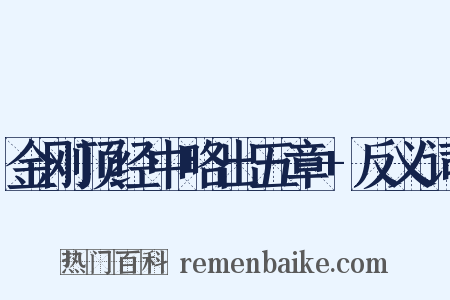 金刚顶经中略出五章+反义词是什么意思的图片